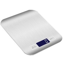 고정밀 스테인레스 스틸 주방 LCD 베이킹 전자 저울, 블랙 5kg