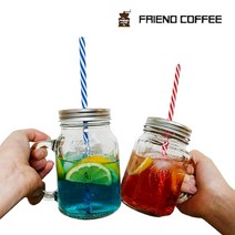 핸들 드링크자 600ML 유리머그컵 손잡이 뚜껑유리컵 뚜껑있는머그컵 드링크머그