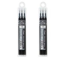 프릭션 노크 볼펜용 리필심 0.5mm 3p, 블랙, 2개