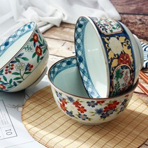 아이카 아리타 꽃 자수 면기 도자기그릇 라면기 대접, 벚꽃