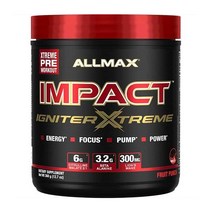 Allmax/ IMPACT Igniter XTREME 360g 올맥스 임팩트 이그나이터 익스트림 고카페인 부스터, Blue Raspberry