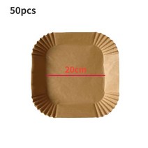 에어프라이어 에어프라이기 대용량 100pcs 50pcs 에어 프라이어용 특수 종이 가정용 바베큐 음식 오븐 주방 팬에 대 한 기름 방지 및 기름 흡수 종이 베이킹, 50pcs 브라운-L-스퀘어