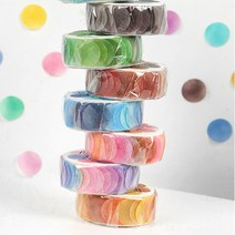 도트 조각 마스킹 테이프 다이어리 꾸미기, 블루