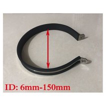 모든 ID: 6mm150mm 오토바이 배기 파이프 소음기 자동차 고정 클립 링 원형 브래킷 지지, 120mm