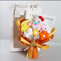 유치원 졸업식 인형 꽃다발 카와이 산리오스 애니메이션 Kt 고양이 멜로디 시나모롤 입체 꽃 방 발렌타인 데이 고백 여성용 선물, [11] family2