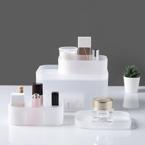 반투명 화장대 화장품 정리함 소품 면봉 화장솜 보관함 브러쉬 꽂이, 6칸 반투명 소품 정리함 EP-0711