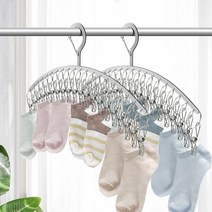 20 클립 스테인레스 스틸 Windproof Clothespin 세탁 옷걸이 빨랫줄 양말 수건 브래지어 건조 랙 옷 Peg Airer 건조기