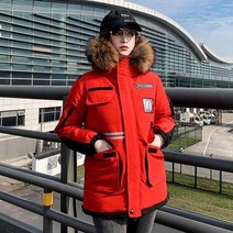 여성 야상 점퍼 자켓 사파리 아우터 겨울 두꺼운 롱 파카 스타일 스타일 모피 칼라 플러스 사이즈 프린트 카사 카스 파라 Mujer