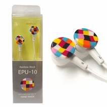 그린몰 미니플러스 미니어처 스마트폰 이어폰 레인보우 (EPU-10) 가성비 좋은 효자템, 본상품