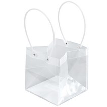 투명쇼핑백 정사각 화분 꽃 쇼핑백 비닐백 (10장)