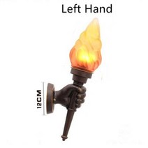 실내불멍 로프트 토치 불꽃 벽 램프 집 장식용 섬 주방 조명 빈티지 거실 침실용, 1.Left hand lamp - With bulbs
