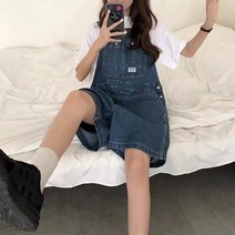 빅사이즈 멜빵 반바지 블랙 쉬폰 하프 여성의류 바지멜빵 팬츠 치마 코튼 점프수트 청치마