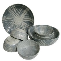 일본 블루라인 화채볼 세트 7P세트 빙수 디저트 아이스크림 요거트 볼 예쁜 수입 그릇샐러드볼 믹싱볼 시리얼볼 밭빙수 물김치 그릇, 상세페이지확인