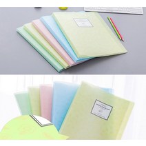 파스텔 심플 컬러 A4 비닐 클리어 화일 파일 A4 20매 블루 부동산계약서 포트폴리오