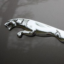 재규어 포인트 엠블럼 휀다 트렁크 본넷 메탈엠블럼, 03. 실버, A TYPE (스몰 2P)