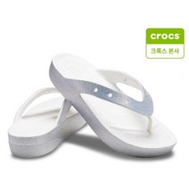 크록스 [크록스 본사] 클래식 플랫폼 글리터 플립 207830-100