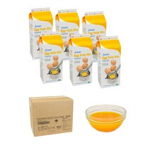 [에그솔루션] 베이커리 냉동 액상 난황 계란 노른자 10% 가당 2kg 6팩 박스 배송