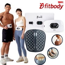 핏바디 EMS 전신 마사지기 온열 저주파 안마기 뱃살 진동 패드 복부 목 어깨 허리 무릎 관절