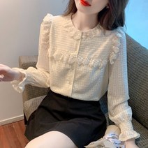 여성반팔 화이트셔츠 여자 흰블라우스 셔링 랩블라우스 에스닉 벌룬 슬리브리스 핀턱 라운드 펀칭 블라우스