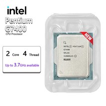 cpu 인텔 펜티엄 G7400 3.7 GHz 듀얼코어 4 스레드 CPU 프로세서 10NM L3 6M 46W LGA 1700 쿨러 미포함, 한개옵션0