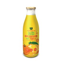 제주감귤&한라봉 NFC 착즙주스(유리병)1000ml /1병[농협식품]국산100, 사과&당근2병, 1개, 1000ml