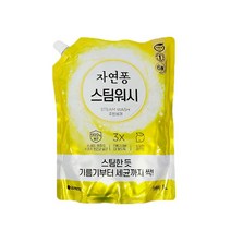 [트윈스몰] LG 자연퐁 스팀워시 주방세제 1L 리필(레몬향) 친환경 세제, 1개