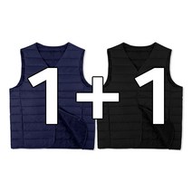 경량패딩조끼 브이넥 보온 얇은 1+1