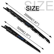밴드쏘2PcHBS-644D/HBS-200L 왕복 톱 블레이드 커팅 목재 금속 공압 전동 공구 액세서리, [02] 200mm