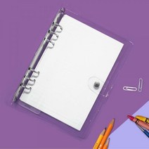 원빈다이어리 DIY A5 투명 6공 다이어리 기본노트포함
