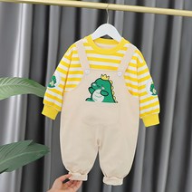 몽실이 스트라이프 애니멀 멜빵세트 봄 가을 상하복 외출복 유아