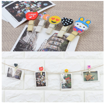 디자인 나무집게 마끈 세트 사진 장식걸이 꾸미기 노끈 걸이