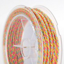 금사 은사 마크라메 실 재료 부자재 수제 다색 코튼 로프 금실 3 색 실 DIY 꼰 팔찌 짠 2mm, 12