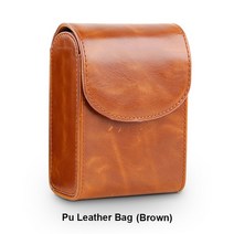 골프거리측정기 골프 캐디 스윙 레이저 거리 존 초소형 golf rangefinder leather bag laser distance meter belt shoulder bag, 협력사, 갈색 가방만