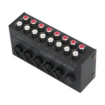Ultra 저음 CX600 6 채널 스테레오 수동 믹서 라인 스테레오 믹서 지원 스테레오 믹싱 출력 오디오 믹서, 한개옵션0