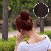 당고머리 짧은머리도 가능한 똥머리 부분가발 내츄럴블랙