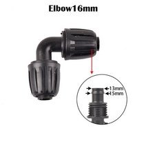 나사 가공기 파이프 호스 압착기 배관 16mm 1/2 ''PE 파이프 커넥터 스플리터 티 커플링 나사산 잠, 05 E_03 5Pcs