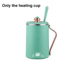 접이식커피포트 라면포트 미니 유리 전기 커피 우유 티 스팀 주전자 포트 110v220v 다기능 건강 컵 차 냄비 히터 자동 수프 스튜 죽 슬로우 쿠커 물 열 보일러, 온리 컵 그린, 영국