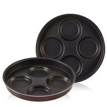 RT 에그팬 계란 후라이팬 손잡이 탈부착 브런치팬 4구, 단품