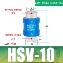 HSV-06 공압 핸드 슬라이드 밸브 유량 제어 수동 스위치 G1/8 1/4 3/8 1/2 BSPT 나사, 11 HSV-10