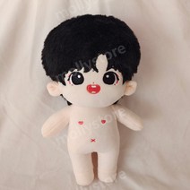 20cm 무속성 면화 솜 인형 솜뭉치 솜깅이 몸체 소년 흑발 아이돌 인형옷 생일 선물, 무속성 인형 몸체