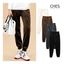 체스골프 데일리 여성 탄탄 골덴 기모 조거팬츠