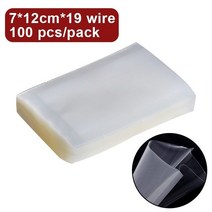 100pcs Vacuum Sealer Bag Transparent Food Packaging Fresh-Keeping Storage Compression Steaming Cooki, [02] 100PCS 7X12CM