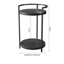 침대협탁 미드센츄리사이드테이블 미드센츄리모던협탁 둥근 협탁 세라믹 서랍 소파옆 모듈침대, (3) 슬레이트 로렌 블랙 골드