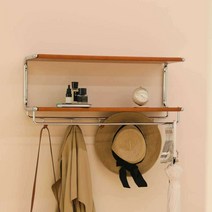 우드 벽선반 침실 벽 옷걸이 미드센츄리 원목 거치대, 상세 페이지 참고