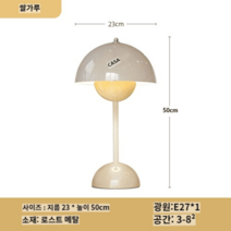Artdmide호환 artemide호환 아르떼미데조명 아르떼미데 아르테미데 조명 버섯조명 네시소 네소 램프 조명 북유럽 인테리어 ins 침실 스탠드 덴마크 디자이너 꽃봉오리 침대, 쌀가루, 누름버튼스위치