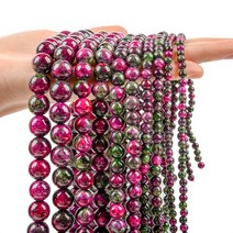 멍석 보라색 천연 석재 비즈 자수정 마노 전기석 옥 쥬얼리 제작 용 스페이서 DIY 팔찌 공예 액세서리, [04] 10mm- about 38pcs, [04] Purple Weathered