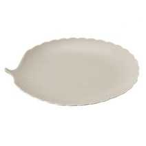 일본 도자기 브랜드 [Co-bo-no 코보노] COLOR LEAF 컬러 리프, 플레이트 L, 회색