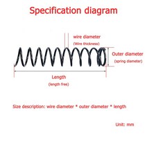 스프링 스틸 압축 해제 기계식 리턴 압력 와이어 직경 0.8mm/ 0.9mm, 05 30mm_01 0.8mm(5pcs)_05 9mm