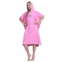 비치 타월 체인징 로브 퀵드라이 서핑 판초 해변 수영 야외 스포츠용 | 블랙 451770, Pink
