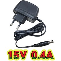 순흥전기 어댑터 15V 0.4A벽걸이형 SMPS 400mA 어댑터 아답터 직류전원장치, SH-1504C